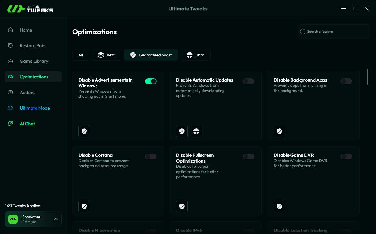 Features preview